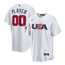 Custom 2023 World Baseball Classic USA Active Player Retro Classics White Jersey