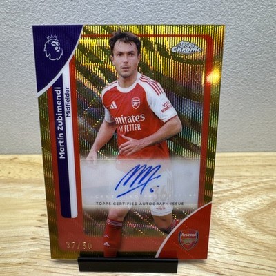 2026 Topps Chrome Premier League Martín Zubimendi Gold Wave Auto /50 Arsenal