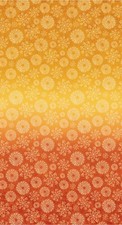 BENARTEX - Wishflower by Rachel Rossi - Wishflower Ombre - Orange/Gold ,1/4 yard