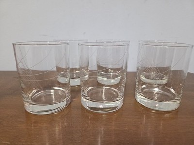6 Elegant Swirl Badash Crystal Double Old Fashioned Lowball Rock Glasses