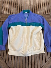 Vintage 80s Adidas Colorblock Track Jacket Blue Teal White Taiwan Trefoil XL