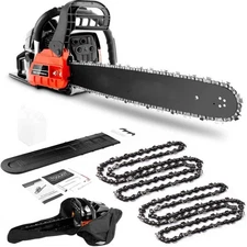 62cc 20 Inch Gas Chainsaw Gasoline Powered Chain Saw Engine Cutting 2 Cycle NEW