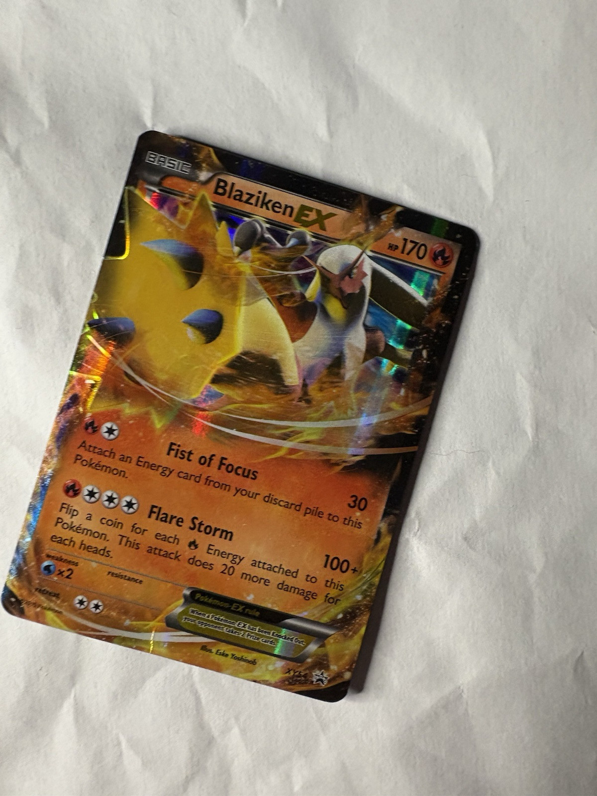 Pokémon BLACK STAR PROMO Blaziken EX 2015 XY54 Foil Holo Normal/Regular Size