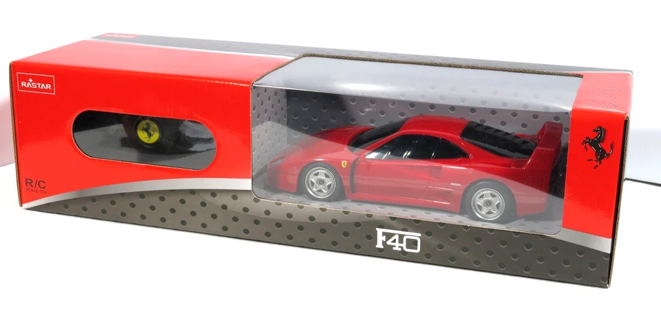 PRL) FERRARI F40 R/C SCALE 1/24 AUTO MODEL RADIOCOMANDO REMOTO DRIVE CAVALLINO - Immagine 3 di 4