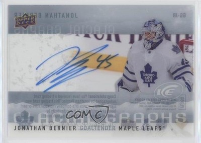2014-15 Upper Deck Ice Glacial Graphs Jonathan Bernier #GG-JB Auto 1o3