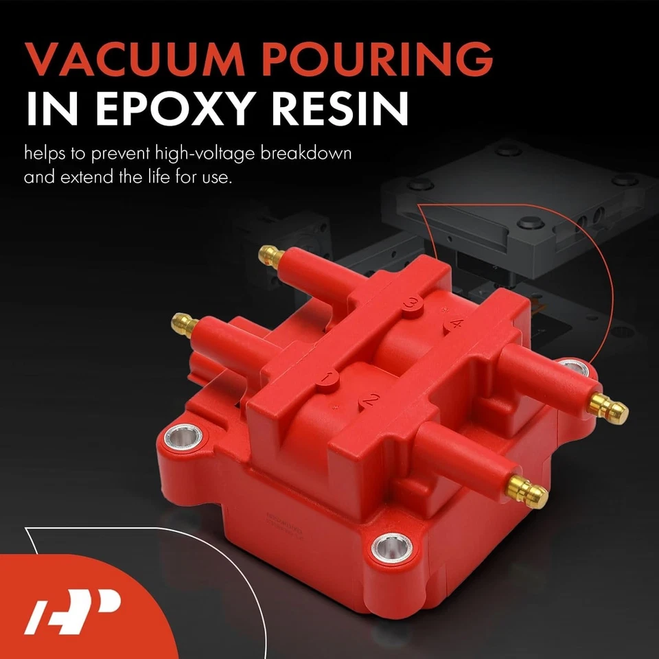 NUEVO (rojo) paquete de bobinas de encendido del motor Subaru Outback 2000-2005 Forester 1999-2004 Foto 2 de 4