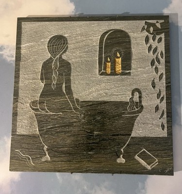 Tile Tempo Marble Stone by Amy Dallas-  DRAWING A BATH   Wall Decor Marble Tile