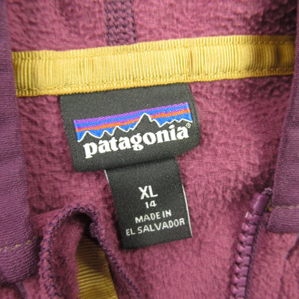 Chaqueta Patagonia Niñas XL 14 Manga Larga Bolsillos Ligera Con Capucha Foto 3 de 4