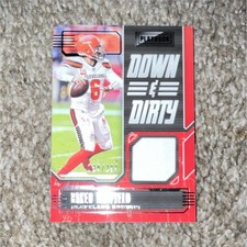 2020 Panini Playbook Down and Dirty Relics Baker Mayfield #DD-BM /299 MEM NFL
