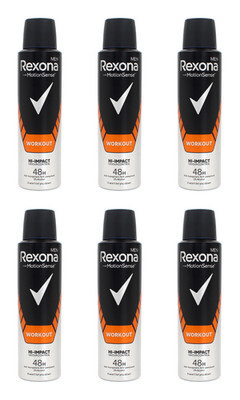 Rexona Men HI-Impact Deo Spray Anti-Transpirant , 6x150ml EAN8710847874901