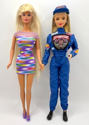 Barbie Mackie Face Dolls 90s Bead Blast & NASCAR Original Fashions
