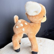 Vintage 1974 R Dakin Fawn Deer Plush 11" Stuffed Animal with Sleepy Eyes Spots