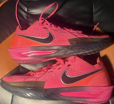 Nike Air Zoom GT Cut 3 Pink Black Men's Basketball Low Top Lace Up Sneakers