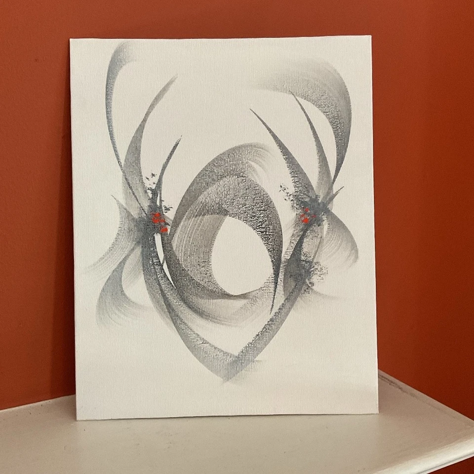 Pintura expresionista popular minimalista original, otoño, pagana, 8x10 pulgadas Foto 2 de 2