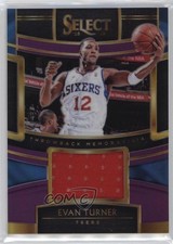 2018-19 Panini Select Throwback Memorabilia Purple Prizm 39/99 Evan Turner 16gy
