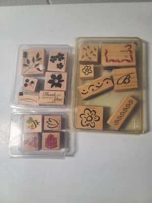 Stampin Up Best Blooms Assorted Wood Block Stamps