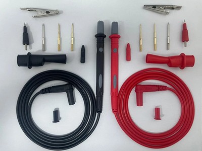 Professional Multimeter Test Leads Kit,Extra-Long Soft Silicone Meter Red 