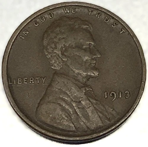 1913-P Lincoln Wheat Cent ~ VF Condition - Early Date Penny 1c One Cent - 2238