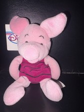The Disney Store Mini Bean Bag 8  Piglet Plush Toy