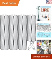 Versatile 200 Pack Silver Split Key Rings - Sturdy 1 Inch for Crafts & Keys