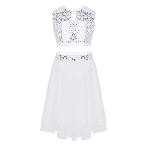 Niños Niñas Disfraz Contemporáneo Vestido de Baile Lírico Moderno Ballet Leotardo Latino - Imagen 19 de 35