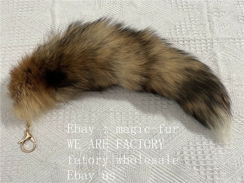 Wholesale 16"-18" Real Fox Fur Tail Keychain Bag Charm Pendant Cosplay Toys - Picture 76 of 108