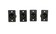 Switchcraft DM3B XLR Black Male Panel Mt Connector, Set of 4 - New, Free Ship