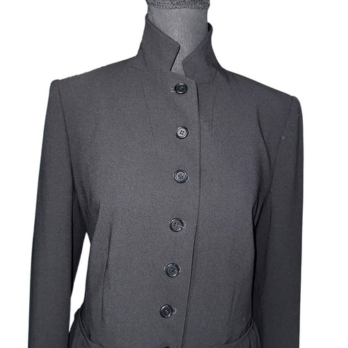 DKNY Damen Blazer mit Mandarinkragen und Knopfleiste in Schwarz - Größe 10 - Bild 2 von 8