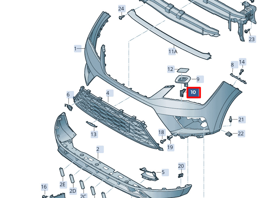 SEAT ATECA KH7 Left Lift Cylinder Spray Nozzle Coupling 575807595  