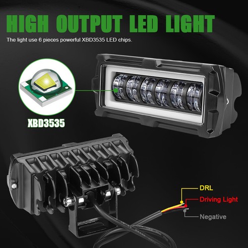 2x 5"inch LED Work Light Bar 7D Driving Beam Reverse Fog Offroad 4WD 4X4 Truck - Picture 4 of 12