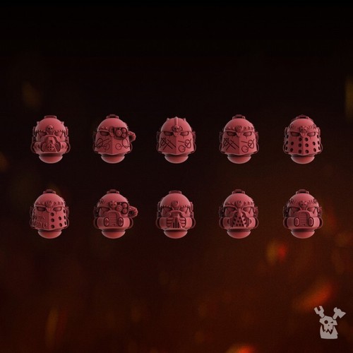 10er Set Feuerprediger Köpfe DakkaDakka Store/Sci-Fi/Tischplatte Miniatur - Bild 2 von 2