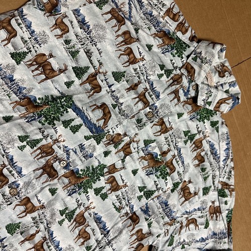 VTG GotcHa Covered Womens Button Up Shirt Size Medium M Deer Elk Stag Made USA - Picture 4 of 16