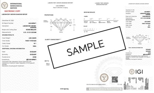 IGI certified lab grown cvd diamond Emerald Cut G color SI1 1.00ct - Picture 3 of 15