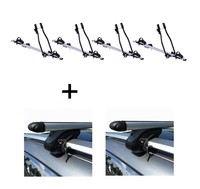4X FahrradträGer Sagittar+RelingträGer VDP L120 FüR FüR Mazda 6 Kombi GY 03-07