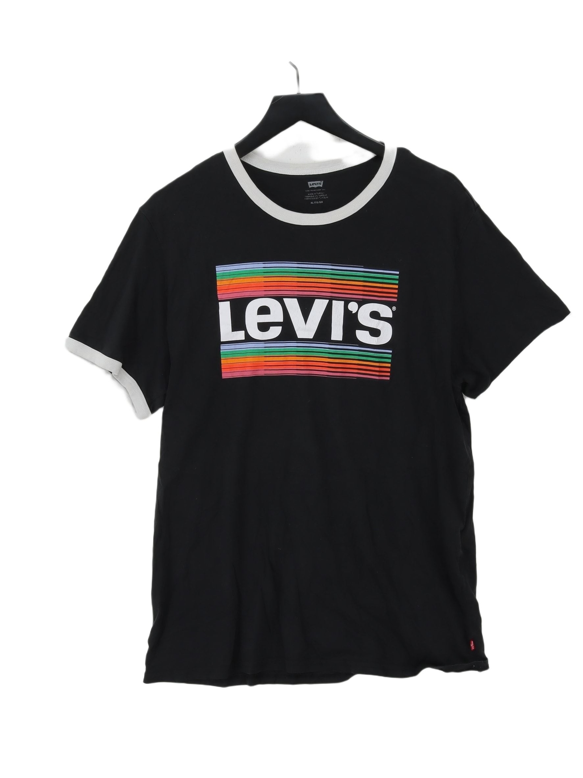 T shirt uomo Levi's XL nera grafica 100% altra basic
