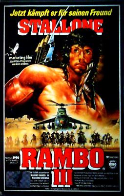 RAMBO  3  *  FSK : ab 18 Jahren * orig.  ERSTAUFLAGE * KULT * Sylvester Stallone