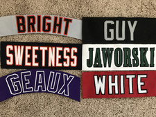 Custom Twill Name Plates Numbers Hockey Football All Sports & Colours