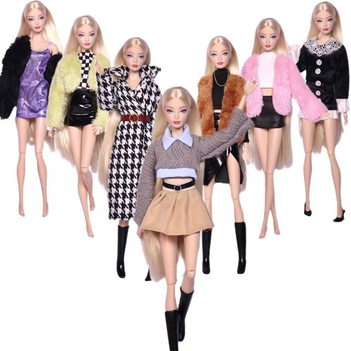 Fashion 1/6 Doll Clothes Set Outfits Evening Dress Coat Shirt Top Skirt 11.5"