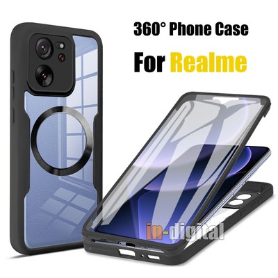 360 Schutzhülle für Realme 8 Pro 7 Pro 6 Pro 8i C21y C25 C30 Phone Case Cover