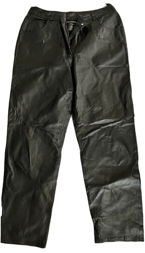 Metrostyle Womens Black Lined Genuine 