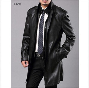 Mens 100% Sheepskin Leather Jackets Long Business Casual Trench Coats Plus  G49 | eBay