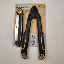 Pruner 2 Piece Pruning Set with Folding Saw and Anvil Lopper Woodland Tools