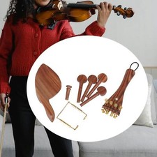 5 x Violin-Zubehör-Sets für 3/4 4/4 Violine, Saitenhalter, Kinnhalter
