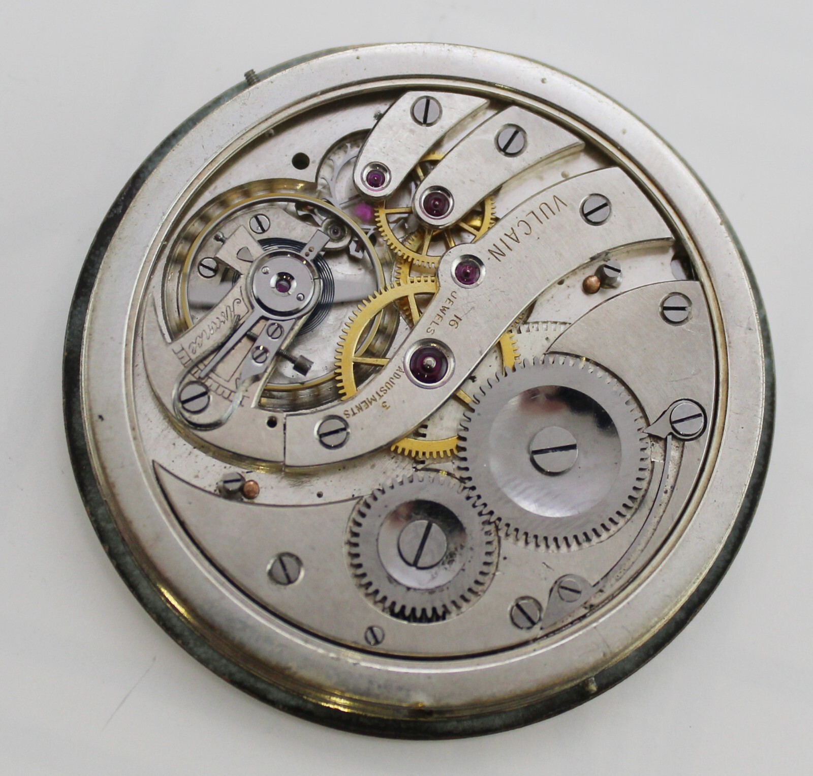 Vulcain Chronometre 17.5 Lignes pocket watch Movement w/ porcelain dial. Running eBay