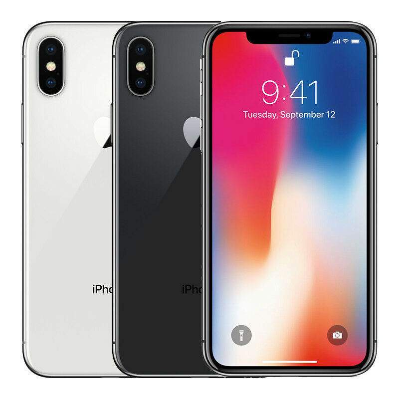 Apple iPhone X (iPhone 10) - 64GB 256GB Unlocked - Good - 12M