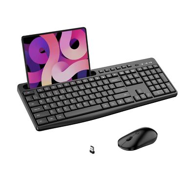 Wireless Keyboard and Mouse Combo, Acebaff 2.4G Quiet Wireless Keyboard Mouse...