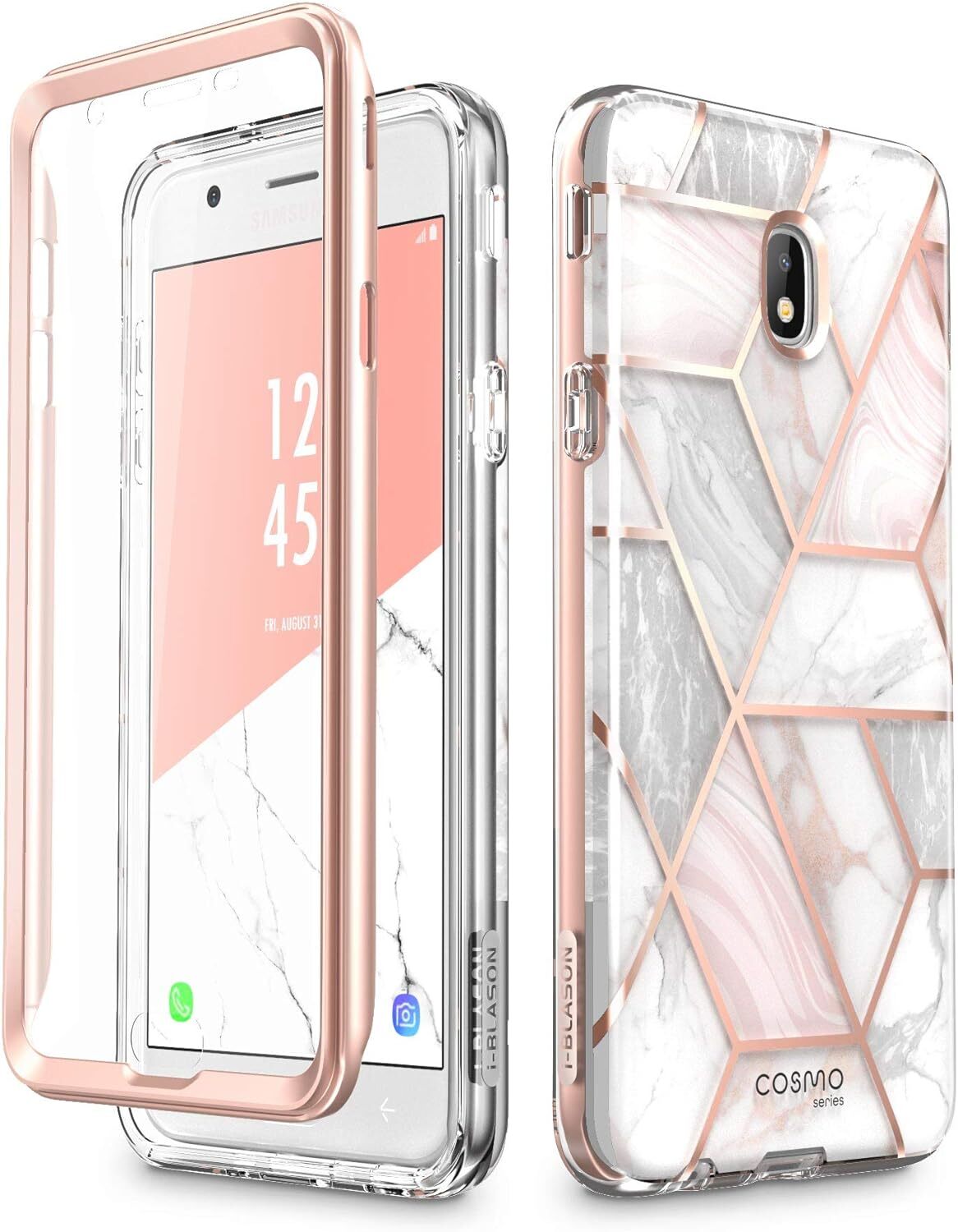 Case Designed for Galaxy J7 2018, Cosmo Series Built-in Screen Protector Full-Bo