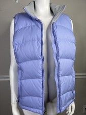 Vintage LL Bean Jacket Women s large Goose Down Puffer Vest lavender Nylon 90s