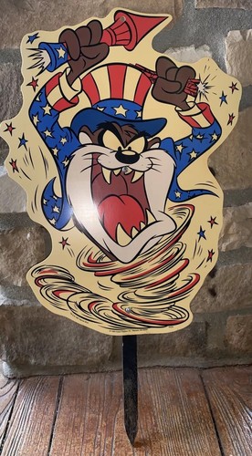 Vtg 1998 Tasmanian Devil Looney Tunes Lawn Art Warner Bros Tornado Sign