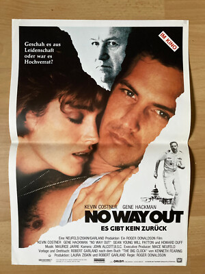 Filmposter * Kinoplakat * A3 * No way out - Es gibt kein zurück * 1988 * Costner